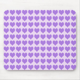 Purple Hearts Mouse Mat