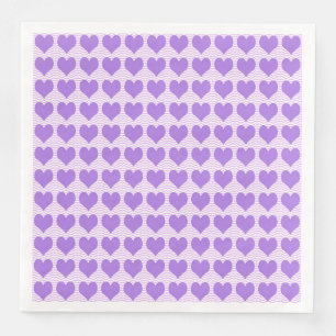 Purple Hearts Napkin
