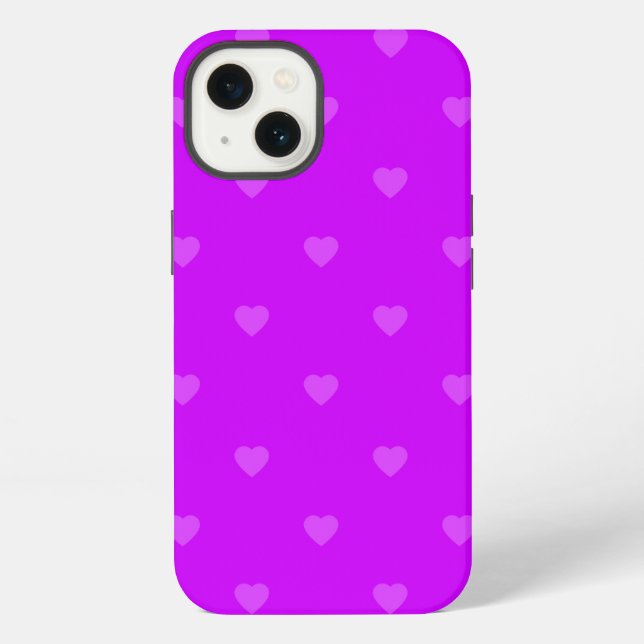 Purple hearts pattern Case-Mate iPhone case (Back)