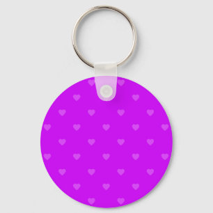 Purple hearts pattern key ring