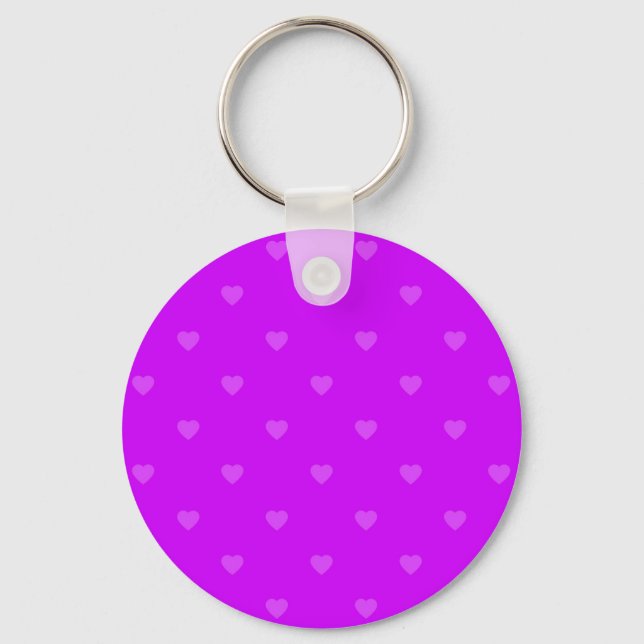 Purple hearts pattern key ring (Front)