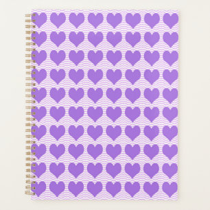 Purple Hearts Pattern Planner