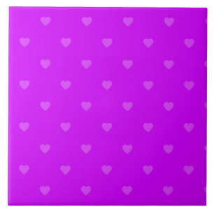 Purple hearts pattern tile