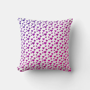 purple Hearts Pattern Valentine's Day Cushion