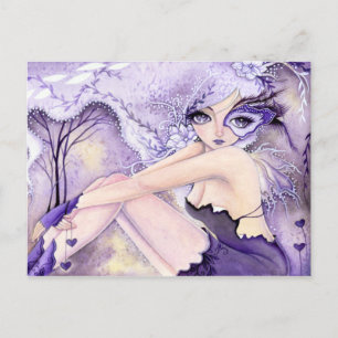 Purple hearts - Postcard