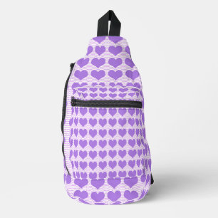 Purple Hearts Sling Bag
