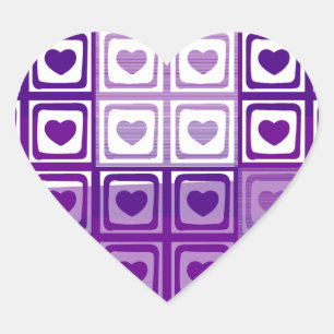 Purple Hearts Sticker