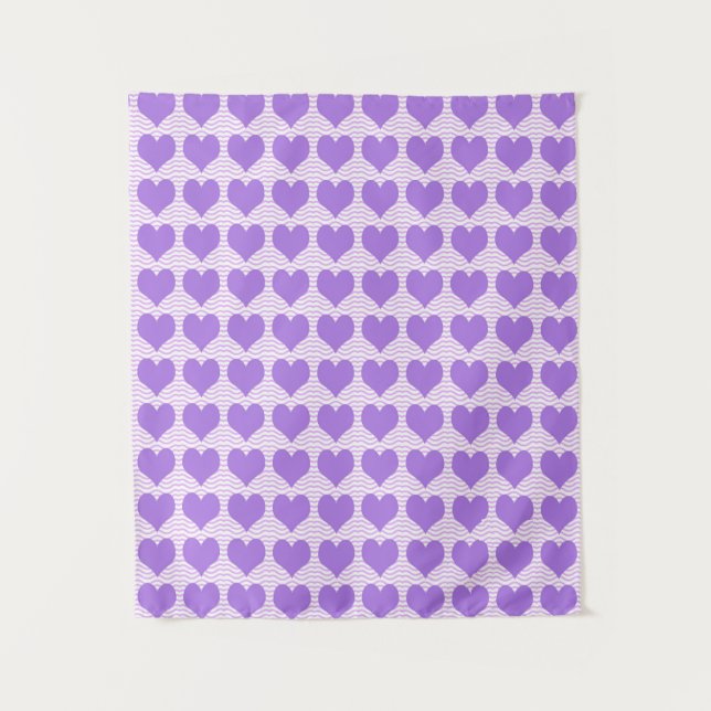 Purple Hearts Tapestry (Front)