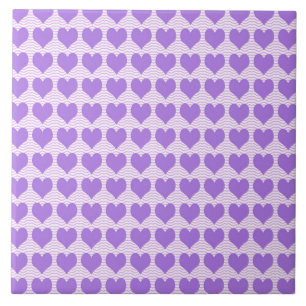 Purple Hearts Tile