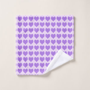 Purple Hearts Wash Cloth