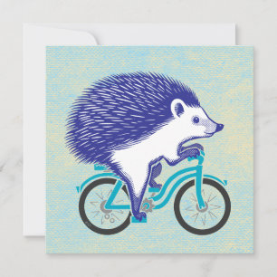 Purple Hedgehog Holiday Card