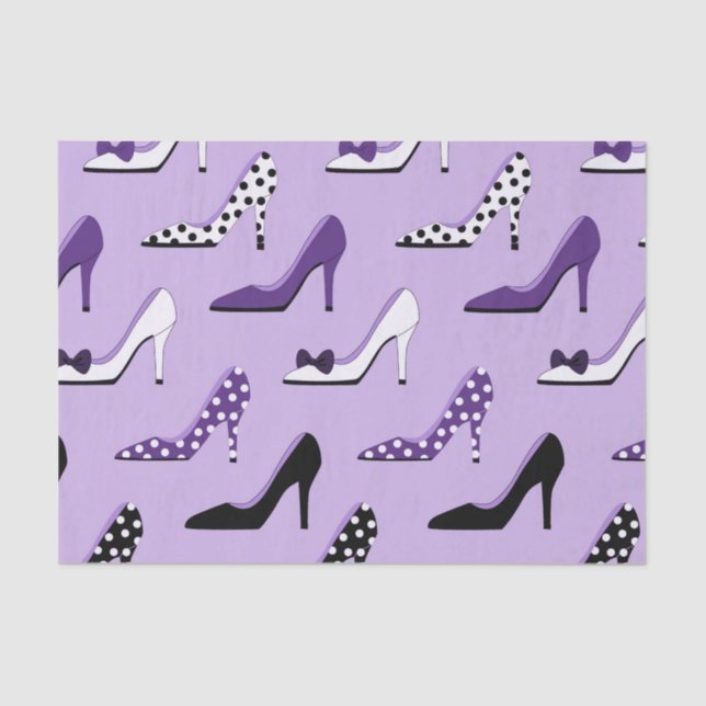 Purple Heels Fashionable Tissue Paper (Front)