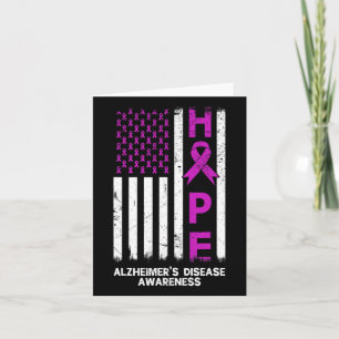 Purple Heimerheimer Disease Awareness American Fla Card
