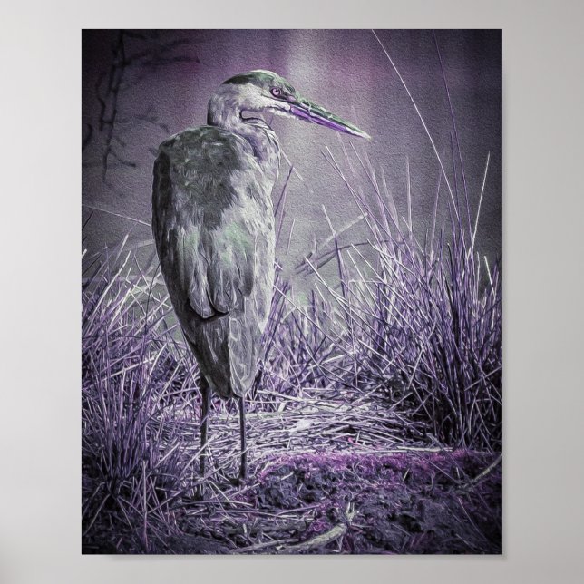 Purple Heron Poster (Front)