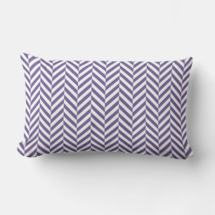 Purple Herringbone Chevron Pattern Lumbar Cushion