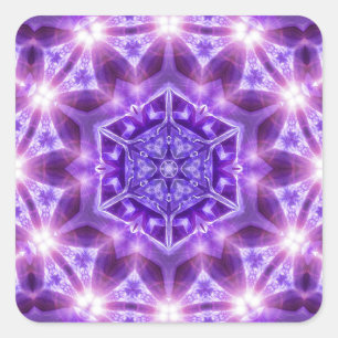 Purple Hexagon Geometry Energy sticker
