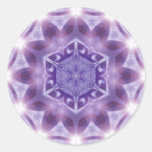 Purple Hexagon Geometry Glow Energy sticker