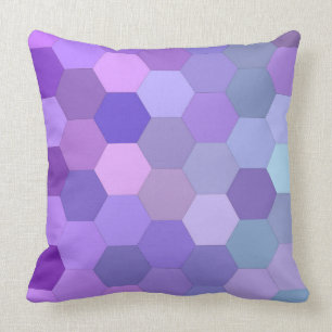 purple hexagon pillow