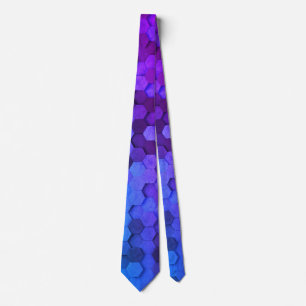 Purple hexagons tie
