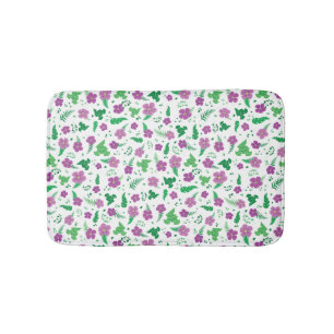Purple Hibiscus Bath Mat