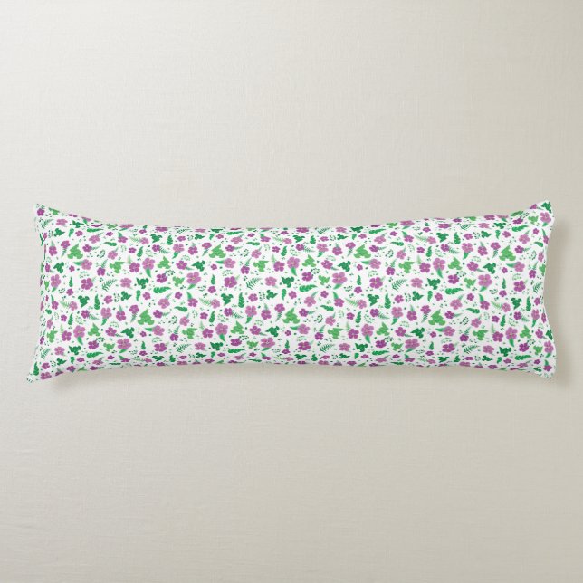 Purple Hibiscus Body Cushion (Front)