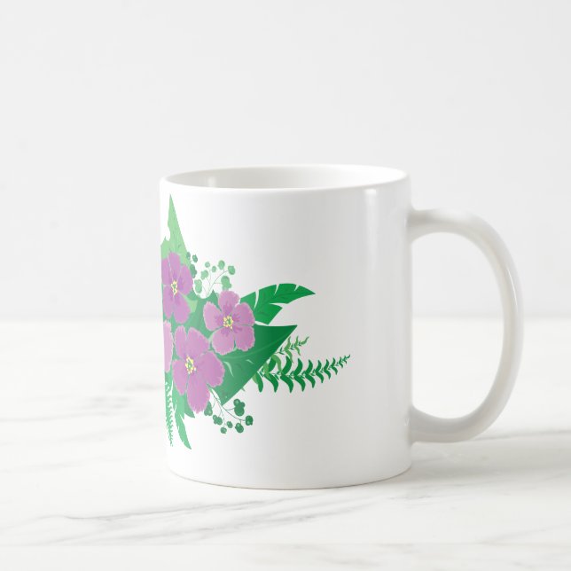 Purple Hibiscus Coffee Mug (Right)