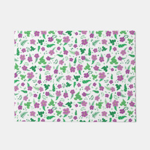 Purple Hibiscus Doormat