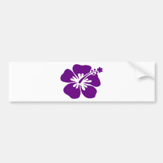 purple hibiscus flower bumper sticker
