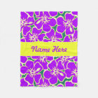 Purple Hibiscus Flowers Tropical Hawaiian Decor