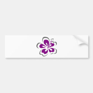 Purple hibiscus Hawaii theme gifts Bumper Sticker