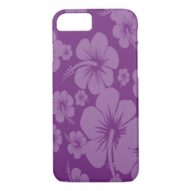 Purple Hibiscus Hawaiian Print Case-Mate iPhone Case (Back)