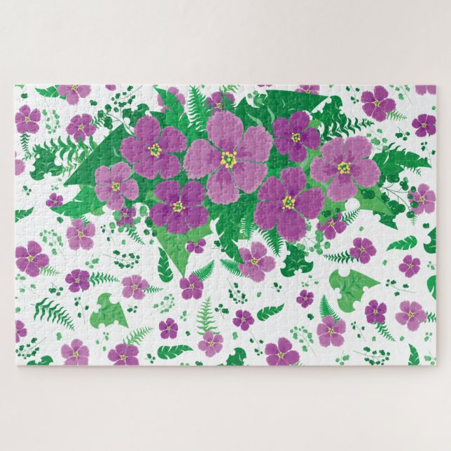 Purple Hibiscus Jigsaw Puzzle (Horizontal)