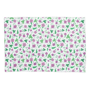 Purple Hibiscus Pillowcase