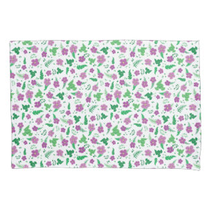Purple Hibiscus Pillowcase