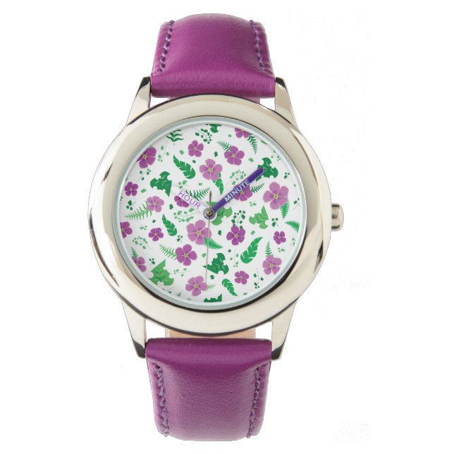 Purple Hibiscus Watch (Front)
