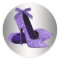 Purple High Heel Shoe Stickers