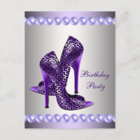 Purple High Heels Shoes Birthday Party