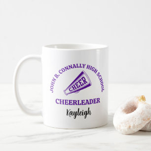 Purple High School Cheerleader Personalised Coffee Mug