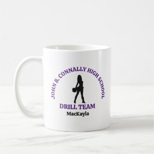 Purple High School Drill Team Dancer Personalised Coffee Mug