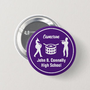 Purple High School Marching Band Personalised 6 Cm Round Badge