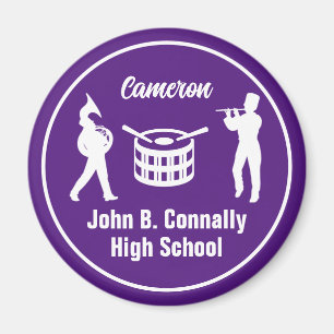 Purple High School Marching Band Personalized Magnet