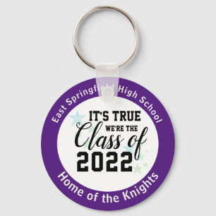Purple High School Senior Class Gift Ideas Key Ring