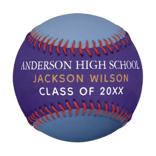 Purple High School Senior Player Photo Custom Team Baseball