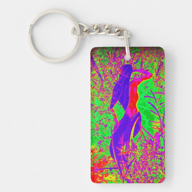 purple hippie mermaid key ring (Front)
