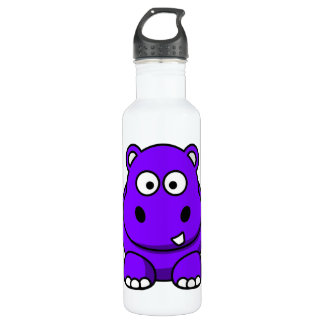 Purple Hippo 710 Ml Water Bottle