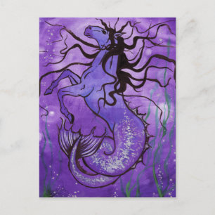 Purple Hippocamp Postcard