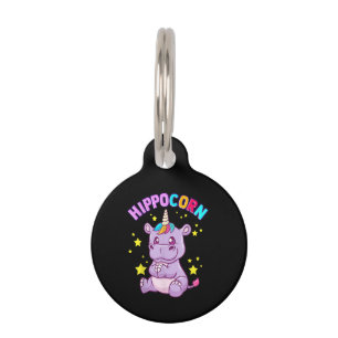 Purple HippoCorn Hippo Corn Hippopotamus Lover Pet Tag