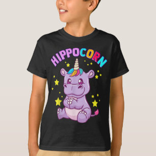 Purple HippoCorn Hippo Corn Hippopotamus Lover T-Shirt