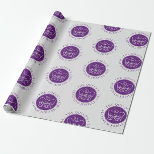 Purple HM Queen Platinum Jubilee  Wrapping Paper
