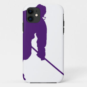 PURPLE HOCKEY PLAYER iPhone 11 CASE